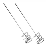 [2 Pack] Paint Mixer for Drill - Extra Long Rust Proof Drill Mixer - Paint Stirrer Drill Attachment for Even Consistency - Easy Cleaning Drill Paddle - Paint Stirrers - Paint Mixer for Drill 5 Gallon