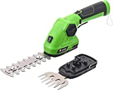 Cordless Hedge Trimmer - 2 in 1 Grass Trimmer Handheld Trimmer, 7.2V Electric Grass Cutter with Rechargeable Battery, One-Hand Handheld Shrubber Trimmer Grass Clippers for Garden and Lawn