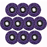 10 Pack Strip Discs Rust Remover Wheel Paint Removal Disc for Angle Grinder Clean Paint, Rust Welds, Oxidation (4-1/2'' x 7/8'')
