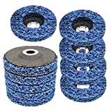 Angle Grinders Stripping Disc,(10 PCS)4' x 5/8'(100x16mm)/Blue For Removes Rust Strips Paint Cleans Welds&Metal Fiberglass Work Cleans