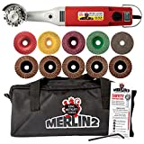 King Arthur's Tools Premium Carving Set – MERLIN2 Handheld Variable Speed Mini Angle Grinder Power Tool with 11 Accessories – For Woodworking, Cutting, Sanding, Grinding, Carving, Engraving # 10025