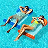 2-Pack Premium Swimming Pool Float Hammock, Multi-Purpose Inflatable Hammock (Saddle, Lounge Chair, Hammock, Drifter), Water Hammock Lounge…