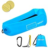 Gofady Inflatable Lounger Air Sofa Hammock-Portable, Anti-Air Leaking Design-Ideal Couch for Outdoor Travelling,Camping, Picnic and Hiking, Blue