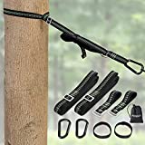 Hammock Straps (12ft) x 2 Suspension System with Carabiners, Easy Adjustable Extender Hanging Tree Straps, Holds 2200lbs Heavy Duty No Stretch Nylon Camping Straps-Storage Bag Included!