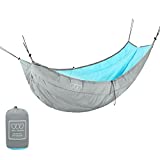 Gold Armour Hammock Underquilt for Single Hammocks and Double Hammocks, Insulated Warm Underquilt - Essential Camping Equipment Gear Under Quilts for Hammock (Grey & Sky Blue)