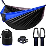 Double Hammock, Camping Hammock with 2 Tree Straps(16+2 Loops), Two Person Hammocks with 210T Nylon Parachute Portable Lightweight Hammock for Backpacking, Outdoor, Beach, Travel, Hiking, Camping Gear