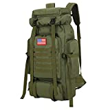 70l Hiking Backpack for Men Waterproof Military Camping Rucksack Travel Daypack(ArmyGreen Cam)
