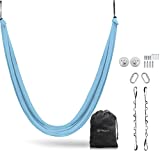 UpCircleSeven Aerial Yoga Hammock - Aerial Silk Swing Kit - Ceiling Mount Accessories & eBook - Sensory Swing - Antigravity Ceiling Hanging Yoga Sling - Inversion Hammock for Beginners & Advanced