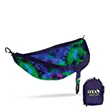 ENO, Eagles Nest Outfitters DoubleNest Print Lightweight Camping Hammock, 1 to 2 Person, Tie Dye V2