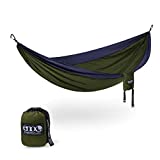 ENO, Eagles Nest Outfitters SingleNest Lightweight Camping Hammock, Navy/Olive