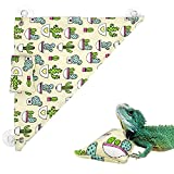 SETHOUS Reptile Bearded Dragon Hammock Swing Hanging Pet Bed Lounger Ladder Hammock with Pillow Hooks and Suction for Lizard Leopard Gecko