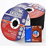 SKILFUL Cut Off Wheels 50 Packs, 4 1/2 inch Ultra Thin Cutting Wheels Anti-vibration Angle Grinder Cutting Discs for Metal and Stainless Steel Cutting
