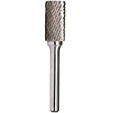 SA-5 Tungsten Carbide Burr Rotary File Cylindrical Shape Double Cut for Die Grinder Drill Bits 1/4'' Inch Diameter of Shank and 1/2'' Inch Diameter of Cutter 1'' Inch Cutter Length