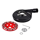 Proster 100-150mm Angle Grinder Dust Cover 5inch/125mm Diamond Grinding Disc Adjustable Angle Grinder Dust Shroud Kit Angle Grinding Dust Shroud Universal Diamond Grinding Cup Wheel