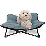 Paws & Pals Elevated Dog Bed, Indoor - Outdoor Pet Camping Raised Cot for Small or Medium Dogs & Cat with Folding Metal Frame and Off Ground Cooling Hammock