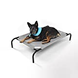 Coolaroo The Original Cooling Elevated Pet Bed, Raised Breathable Washable Indoor and Outdoor Pet Cot, Medium, Grey