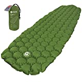 ECOTEK Outdoors Hybern8 Ultralight Inflatable Sleeping Pad with Contoured FlexCell Honeycomb Design - Easy to Inflate, Comfortable, Lightweight, Durable, and Hammock Approved [Evergreen]