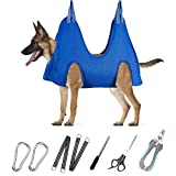 ATESON Pet Grooming Hammock for XL Large Dogs with Nail Clippers/Nail Trimmers/Grooming Scissors, Dog Grooming Harness for Nail Trimming, Pet Grooming Sling Helper, XL for X-Large Dogs