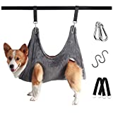 Dog Grooming Hammock, Nail Trimming Helper, Dog Grooming Harness Multifunctional Restraints, for Small Medium Large Dogs and Cats Bathing, Washing, Grooming, and Trimming Nails（Small）