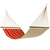Hatteras Hammocks Large Expand Tamale Sunbrella Quilted Hammock with Free Extension Chains & Tree Hooks, Handcrafted in The USA, Accommodates 2 People, 450 LB Weight Capacity, 13 ft. x 55 in.
