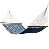 Original Pawleys Island Large Trusted Coast Sunbrella Quilted Hammock with Free Extension Chains & Tree Hooks, Handcrafted in The USA, Accommodates 2 People, 450 LB Weight Capacity, 13 ft. x 55 in.