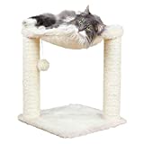 TRIXIE Baza Scratching Post with Hammock | 16' Base, Cream, Small