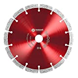TOOLGAL Diamond Blade 7' for Masonry - Wet and Dry Cutting of Concrete/Tiles/Stone - ⅞” Arbor fit to Angle Grinders, Circular Saws, Masonry Saws, Tilesaw and Cutoff Cutters