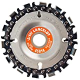 King Arthur's Tools Patented Lancelot 14 Tooth Circular Saw Blade Carving Disc for Woodworking, Removal, Cutting, and Shaping - 5/8” Bore, Fits most Standard 4 1/2', 115-125mm Angle Grinders #45814