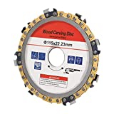 Chain Disc, 4.5in/115mm Angle Grinder Chain Disc Replacement Accessory of Grinder for Wood Plywood Metal for Bending Jobs