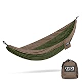 ENO, Eagles Nest Outfitters SingleNest Lightweight Camping Hammock, Khaki/Olive