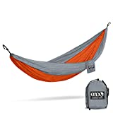 ENO, Eagles Nest Outfitters DoubleNest Lightweight Camping Hammock, 1 to 2 Person, Orange/Grey