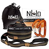 Nature's Hangout XL Hammock Straps - 14 feet (28 ft, 48 Loops Total). Longest, Strongest & Most Versatile. Quick Easy Setup for All Hammocks. Lightweight & Tree Friendly. No Stretch Polyester
