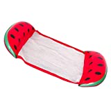 Boxgear Watermelon Pool Hammock - Inflatable Float for Adults - Cute Bow-Knot Lounge Chair Water Floatie - 4 in 1 Saddle, Chair, Drifter & Floating Device - Swimming Accessories
