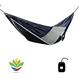 Hammock Bliss Sky Bed - Hangs Like A Hammock, Sleeps Like A Bed - Unique Asymmetrical Design Creates An Amazingly Flat and Insulated Camping Hammock - Integrated Suspension 100' / 250 cm Rope Per Side