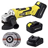 CACOOP 20V 4-1/2''Cordless Angle Grinder with 4.0Ah Battery and Charger,Power Handheld Portable Angle Grinder