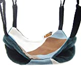 Alfie Pet - Kasey Hanging Hammock Bed for Mouse, Chinchilla, Rat, Gerbil and Dwarf Hamster - Color: Brown Teal, Size: Small