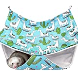 Ferret Rat Hammock with Waterproof Pattern,Chinchilla Hamster Hammock for Cage,Small Pet Cage Accessories