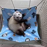 Ferret Cat Hammock Bed for Cage 100% Handmade Pet Canvas Hammocks for Small Animals, Kitten, Guinea Pig, Bunny, Rabbit, Rat Comfortable Hanging Bed, Soft Sleepy Mat Pad for Sleeping and Resting