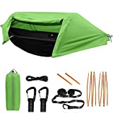 TianYaOutDoor Camping Hammock with Mosquito Net and Rainfly Lightweight Portable Sleeping Hammock Tent Backpacker Travel Outdoor Gear (Green)