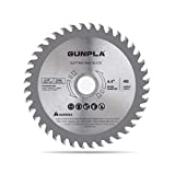 Gunpla 4-1/2-inch 40 Tooth Alloy Steel TCT General Purpose Hard & Soft Wood Cutting Saw Blade with 7/8-inch Arbor