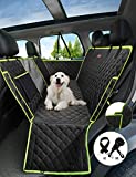 nzonpet 4-in-1 Dog Car Seat Cover, 100% Waterproof Scratchproof Dog Hammock with Big Mesh Window, Durable Nonslip Dog Seat Cover, Pets Dog Back Seat Cover Protector for Cars Trucks SUVs