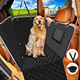 Mancro Dog Car Seat Cover for Back Seat, 100% Waterproof Car Seat Protector for Dogs with Side Flaps, Scratchproof Dog Backseat Cover, Durable Nonslip Dog Hammock for Sedans, Trucks, SUVs, Standard