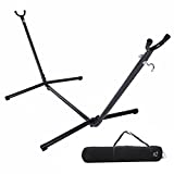 ONCLOUD 9 FT Hammock Stand Only Heavy Duty Indoor Outdoor Universal Space Saving Steel Stand with Carrying Case 450 Pounds Capacity Black