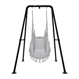 Taleco Gear Swing Stand, Hammock Chair Stand Max Load 330lbs, Heavy Duty Hammock Stand,Outdoor or Indoor Hanging Chair Stand only,Hammock Chair not Include(Black)