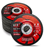 LUCKUT Grinding Wheels Grinding Discs 4-1/2'' x 1/4'' x 7/8'' Grinder Wheel Center Metal Aggressive Grinding for Angle Grinders-10 Pack