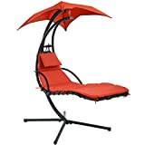 Hammock Chair Hammock Stand Outdoor Chair Patio Lounge Chair Outdoor Hanging Chair Patio Swing Chair for Adults Backyard Garden Deck Chair with Canopy Umbrella Free Standing Floating Bed Furniture