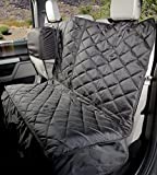 4Knines Crew Cab Truck Rear Bench Seat Cover with Hammock - Heavy Duty - Waterproof (Black, Passenger Side)