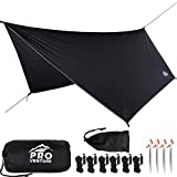 Pro Venture [12ft Hex] Waterproof Hammock Rain Fly - Portable Large Camping Tarp - Premium Lightweight Ripstop Nylon Cover - Fast Set Up + Accessories - A Camping Gear Essential! 12 x 9 ft HEX Shape