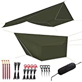 onewind Premium 12ft Hammock Rain Fly, Lightweight and Waterproof Camping Tarp with Complete Accessories. Easy to Setup with Carrying Case Included…