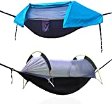 OHMU 440Lbs Camping Hammock with Mosquito Net and Rainfly Cover,2 Persons Lightweight Backpacking Ground Tent